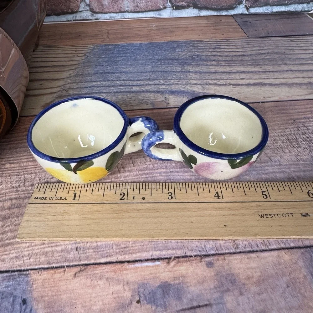 Vintage Dutch Clog Wine Bottle Holder Hand Carved Wooden Shoe W 6 Quimper‎ Cups